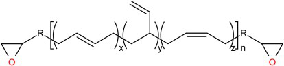 端环氧基聚丁二烯结构式